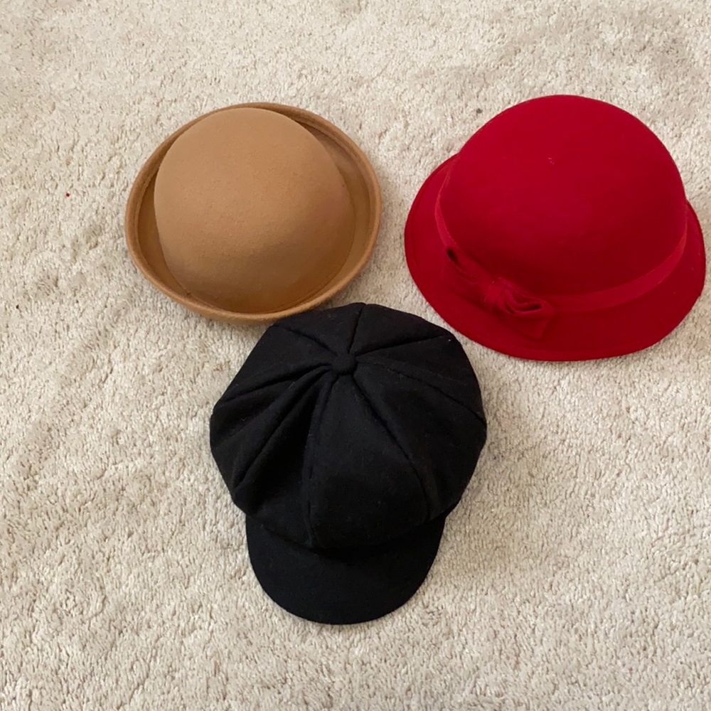 3 little girl hats set